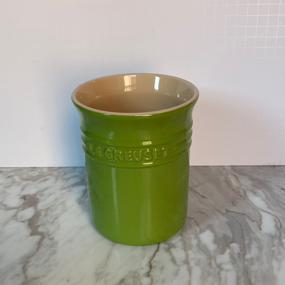 Le Creuset Kitchen Le Creuset 6 X 475 Inch Stoneware Straightsided Green Utensil Crock